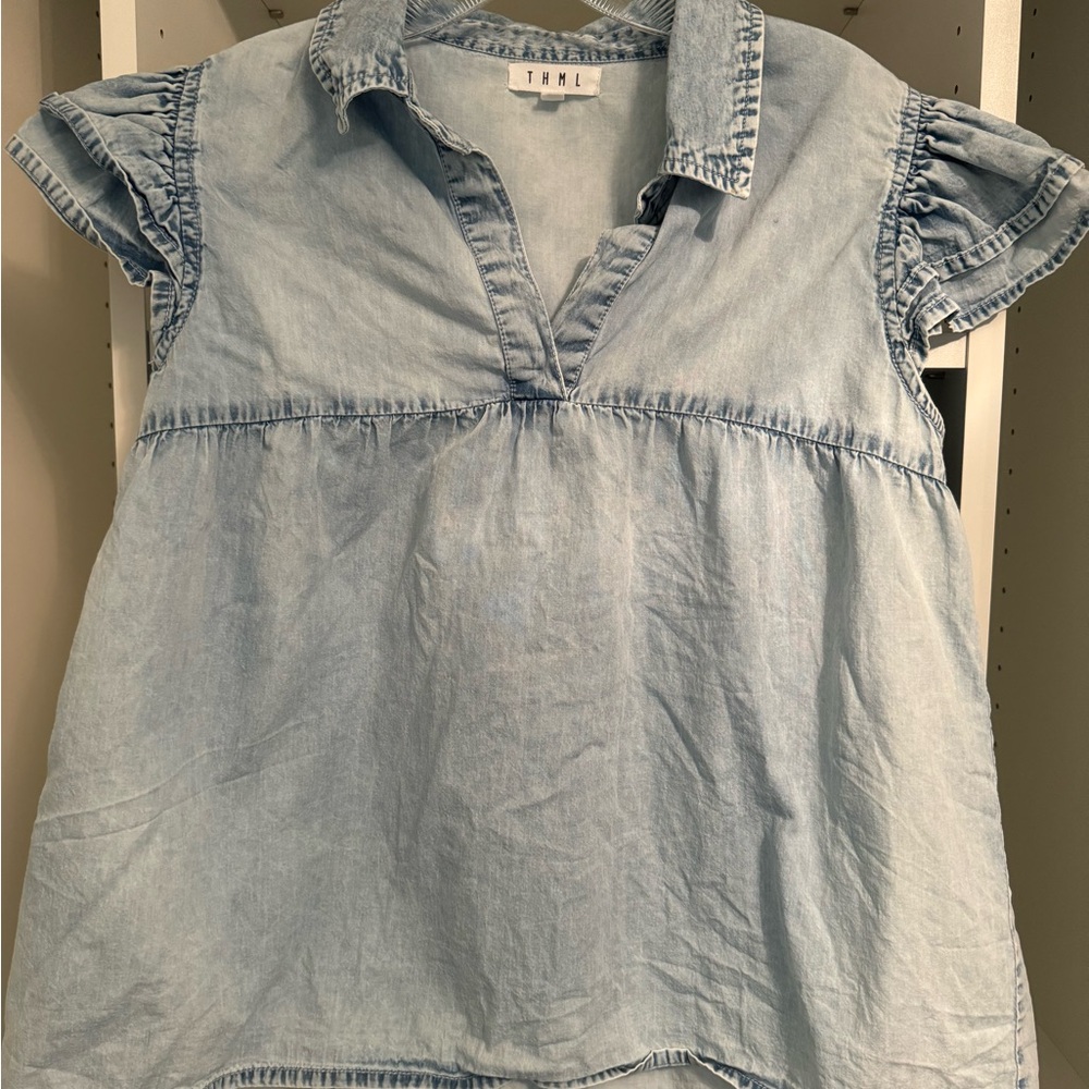 THML Denim Top. Size S